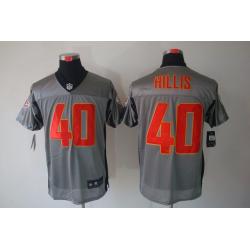 [NEW,Gray-Shadow]Peyton Hillis Football Jersey -KC #40 Gray Jersey