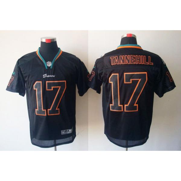 [NEW,Lights-Out]Ryan Tannehill Football Jersey -Miami #17 Black Jersey