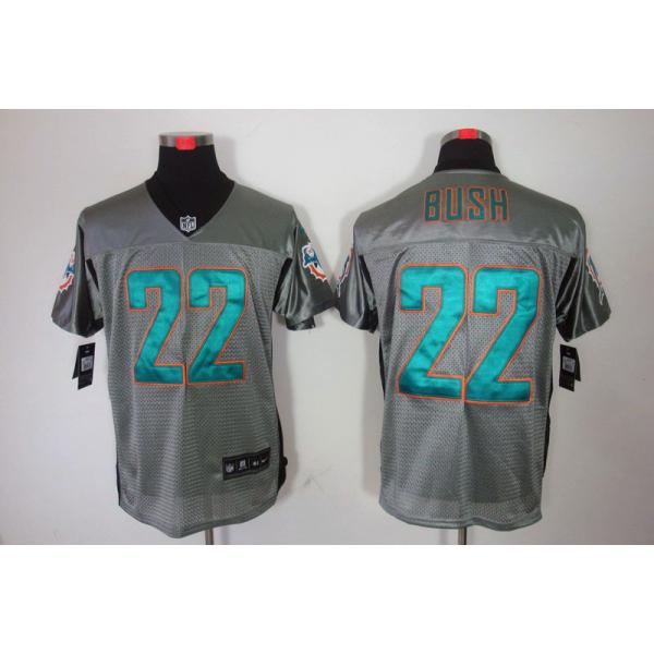 [NEW,Gray-Shadow]Reggie Bush Football Jersey -Miami #22 Gray Jersey