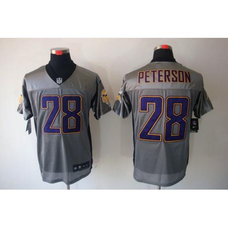 [NEW,Gray-Shadow]Adrian Peterson Football Jersey -Minnesota #28 Gray Jersey