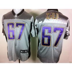 [Rbk,Gray-Shadow]Matt Kalil Football Jersey -Minnesota #67 Gray Jersey