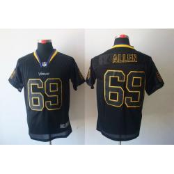 [NEW,Lights-Out]Jared Allen Football Jersey -Minnesota #69 Black Jersey