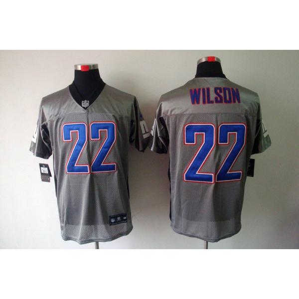 NY G 22 David Wilson Football Jersey Gray Shadow 40 M