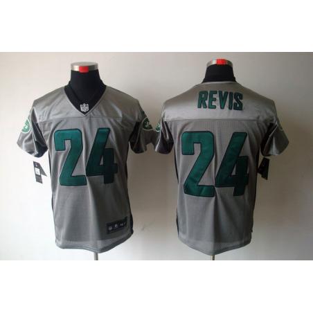 [NEW,Gray-Shadow]Darrelle Revis Football Jersey -NY-J #24 Gray Jersey