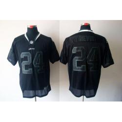 [NEW,Lights-Out]Darrelle Revis Football Jersey -NY-J #24 Black Jersey