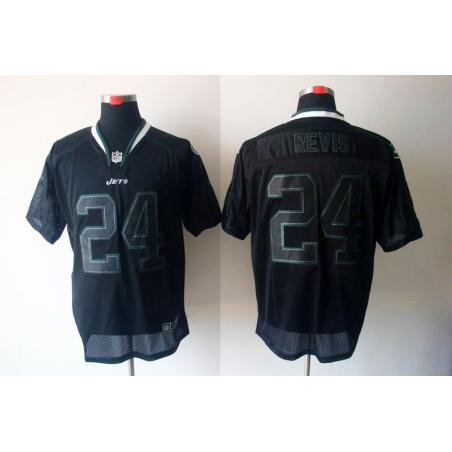 [NEW,Lights-Out]Darrelle Revis Football Jersey -NY-J #24 Black Jersey