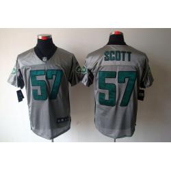 [NEW,Gray-Shadow]Bart Scott Football Jersey -NY-J #57 Gray Jersey