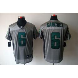 [NEW,Gray-Shadow]Mark Sanchez Football Jersey -NY-J #6 Gray Jersey