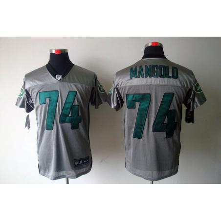 [NEW,Gray-Shadow]Nick Mangold Football Jersey -NY-J #74 Gray Jersey