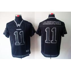 [NEW,Lights-Out]Sebastian Janikowski Football Jersey -Oakland #11 Black Jersey