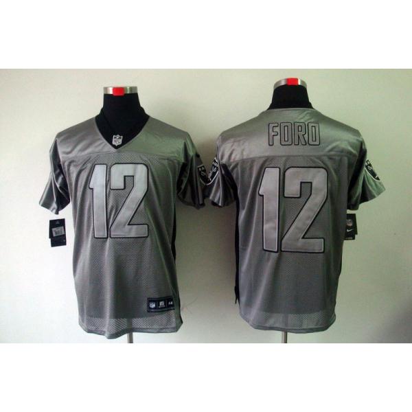 [NEW,Gray-Shadow]Jacoby Ford Football Jersey -Oakland #12 Gray Jersey