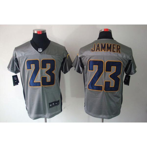 [NEW,Gray-Shadow]Quentin Jammer Football Jersey -San Diego #23 Gray Jersey