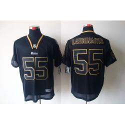 [NEW,Lights-Out]James Laurinaitis Football Jersey -St. Louis  #55 Black Jersey