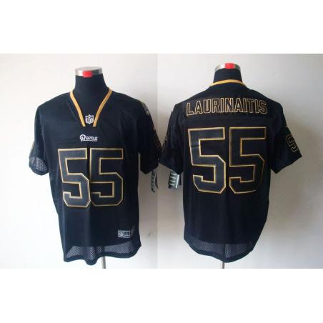 [NEW,Lights-Out]James Laurinaitis Football Jersey -St. Louis  #55 Black Jersey