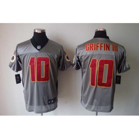 [NEW,Gray-Shadow]Robert Griffin III(RG3) Football Jersey -Washington #10 Gray Jersey