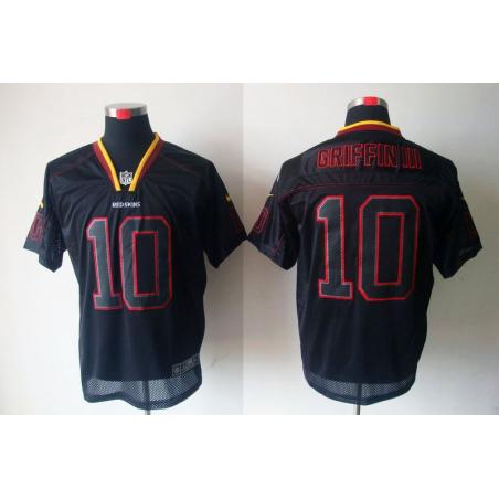 [NEW,Lights-Out]Robert Griffin III(RG3) Football Jersey -Washington #10 Black Jersey