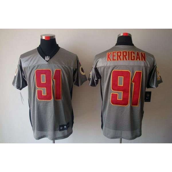 [NEW,Gray-Shadow]Ryan Kerrigan Football Jersey -Washington #91 Gray Jersey