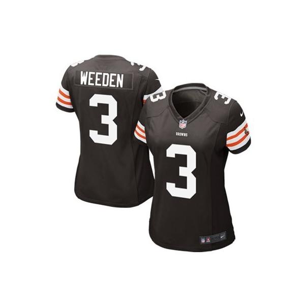 ANDERSON Cleveland #3 Womens Football Jersey - Derek Anderson Womens Football Jersey (Brown)_Free Shipping