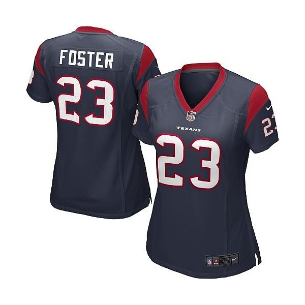 FOSTER Houston #23 Womens Football Jersey - Arian Foster Womens Football Jersey (Blue)_Free Shipping