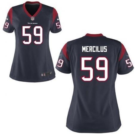 RYANS Houston #59 Womens Football Jersey - DeMeco Ryans Womens Football Jersey (Blue)_Free Shipping