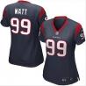 WATT Houston #99 Womens Football Jersey - J.J. Watt Womens Football Jersey (Blue)_Free Shipping