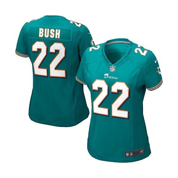 BUSH Miami #22 Womens Football Jersey - Reggie Bush Womens Football Jersey (Green)_Free Shipping