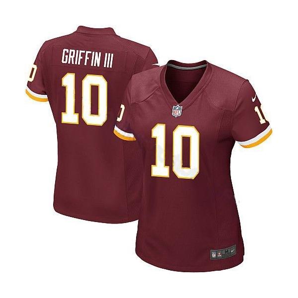 GRIFFIN III Washington #10 Womens Football Jersey - Robert Griffin III/RG3 Womens Football Jersey (Red)_Free Shipping