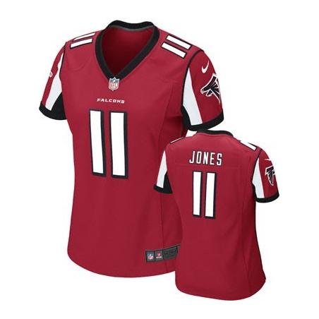 JONES Atlanta #11 Womens Football Jersey - Julio Jones Womens Football Jersey (Red)_Free Shipping