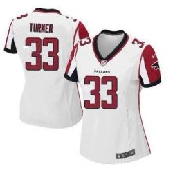 TURNER Atlanta #33 Womens Football Jersey - Michael Turner Womens Football Jersey (White)_Free Shipping