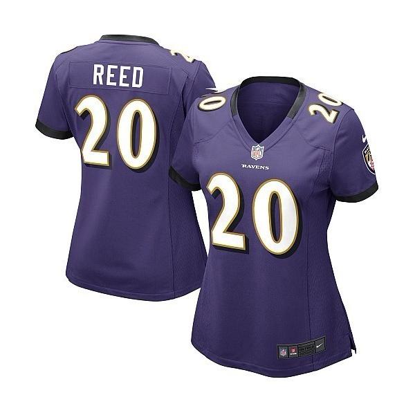 REED Baltimore #20 Womens Football Jersey - Ed Reed Womens Football Jersey (Purple)_Free Shipping