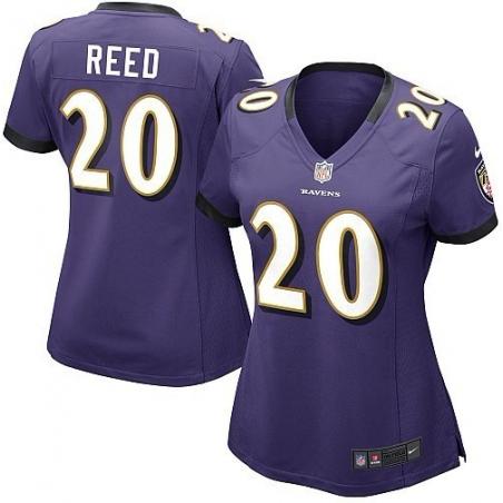 REED Baltimore #20 Womens Football Jersey - Ed Reed Womens Football Jersey (Purple)_Free Shipping