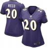 REED Baltimore #20 Womens Football Jersey - Ed Reed Womens Football Jersey (Purple)_Free Shipping