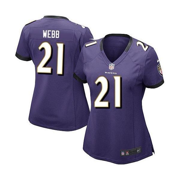 WEBB Baltimore #21 Womens Football Jersey - Lardarius Webb Womens Football Jersey (Purple)_Free Shipping