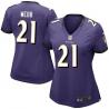 WEBB Baltimore #21 Womens Football Jersey - Lardarius Webb Womens Football Jersey (Purple)_Free Shipping