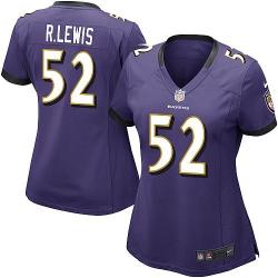 LEWIS Baltimore #52 Womens Football Jersey - Ray Lewis Womens Football Jersey (Purple)_Free Shipping