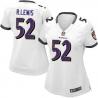 LEWIS Baltimore #52 Womens Football Jersey - Ray Lewis Womens Football Jersey (White)_Free Shipping