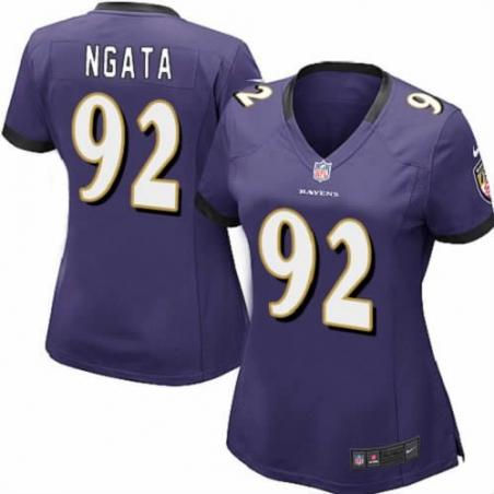 NGATA Baltimore #92 Womens Football Jersey - Haloti Ngata Womens Football Jersey (Purple)_Free Shipping