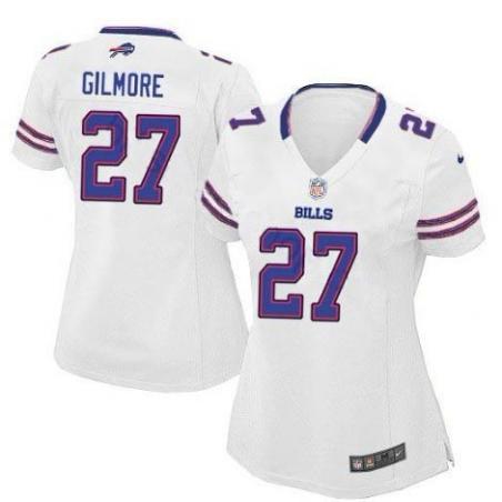 GILMORE Buffalo #27 Womens Football Jersey - Stephon Gilmore Womens Football Jersey (White)_Free Shipping