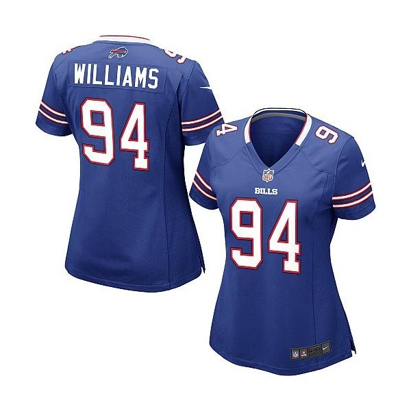 WILLIAMS Buffalo #94 Womens Football Jersey - Mario Williams Womens Football Jersey (Blue)_Free Shipping