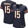 MARSHALL Chicago #15 Womens Football Jersey - Brandon Marshall Womens Football Jersey (Blue)_Free Shipping