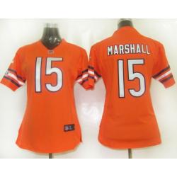 MARSHALL Chicago #15 Womens Football Jersey - Brandon Marshall Womens Football Jersey (Orange)_Free Shipping