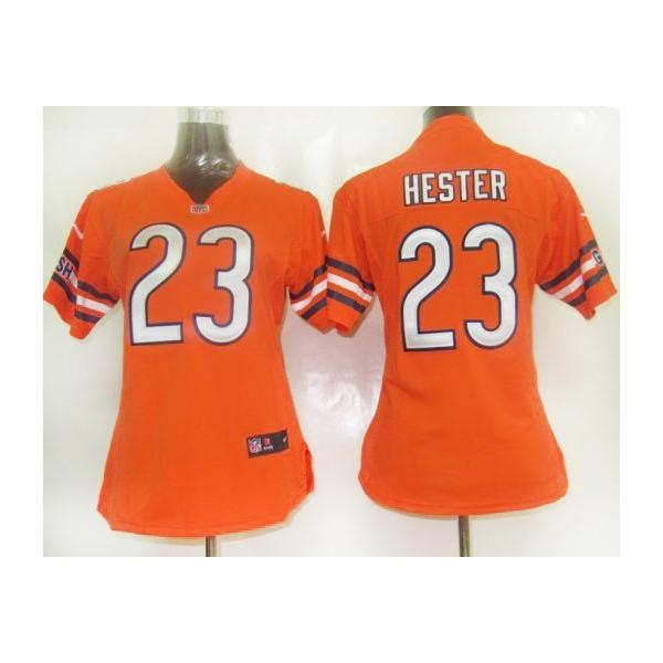 HESTER Chicago #23 Womens Football Jersey - Devin Hester Womens Football Jersey (Orange)_Free Shipping