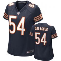 URLACHER Chicago #54 Womens Football Jersey - Brian Urlacher Womens Football Jersey (Blue)_Free Shipping