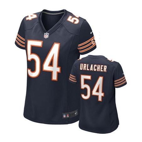 URLACHER Chicago #54 Womens Football Jersey - Brian Urlacher Womens Football Jersey (Blue)_Free Shipping