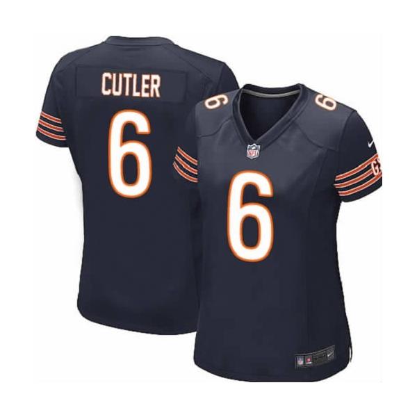 CUTLER Chicago #6 Womens Football Jersey - Jay Cutler Womens Football Jersey (Blue)_Free Shipping