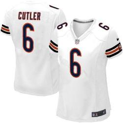 CUTLER Chicago #6 Womens Football Jersey - Jay Cutler Womens Football Jersey (White)_Free Shipping