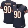 PEPPERS Chicago #90 Womens Football Jersey - Julius Peppers Womens Football Jersey (Blue)_Free Shipping