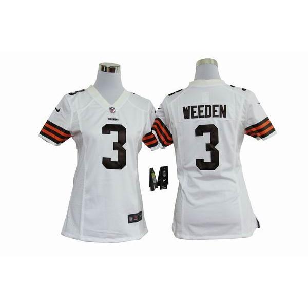 ANDERSON Cleveland #3 Womens Football Jersey - Derek Anderson Womens Football Jersey (White)_Free Shipping