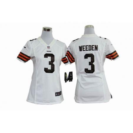 ANDERSON Cleveland #3 Womens Football Jersey - Derek Anderson Womens Football Jersey (White)_Free Shipping