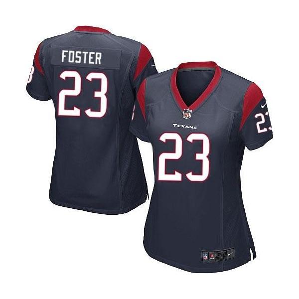 FOSTER Houston #23 Womens Football Jersey - Arian Foster Womens Football Jersey (Blue)_Free Shipping